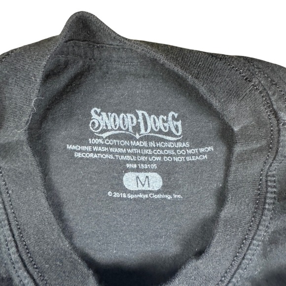 Snoop Dogg Graphic Tee Men's Medium Black Mike Miller Portrait Rap Shirt - Picture 5 of 8
